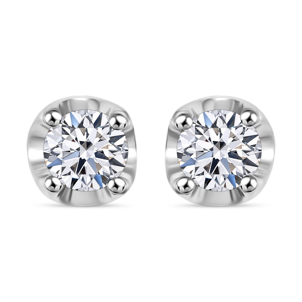 Luxuriant Diamond Trio: Labor Diamant Anhänger mit 50cm Kette Armband & Ohrringe 925 Silber platiniert