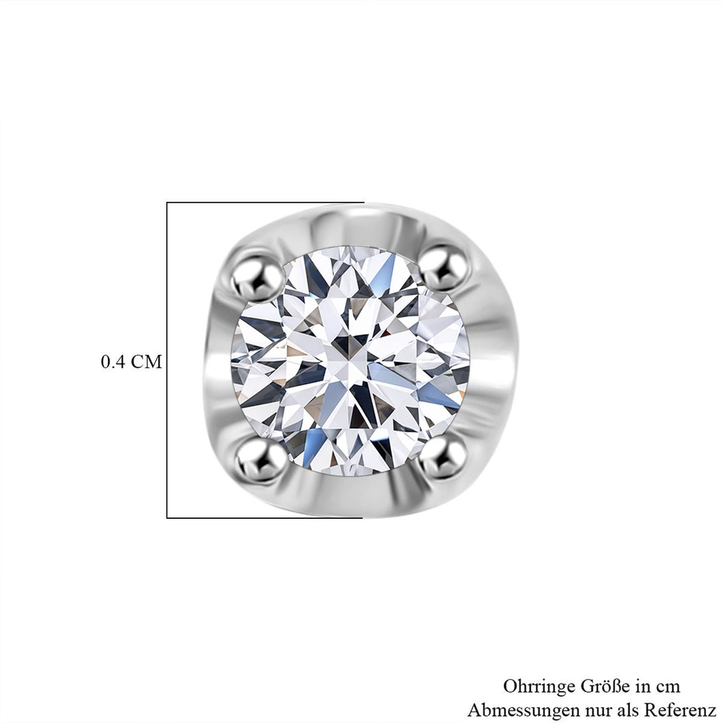 Luxuriant Diamond Trio: Labor Diamant Anhänger mit 50cm Kette Armband & Ohrringe 925 Silber platiniert