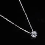 Luxuriant Diamond Trio: Labor Diamant Anhänger mit 50cm Kette Armband & Ohrringe 925 Silber platiniert