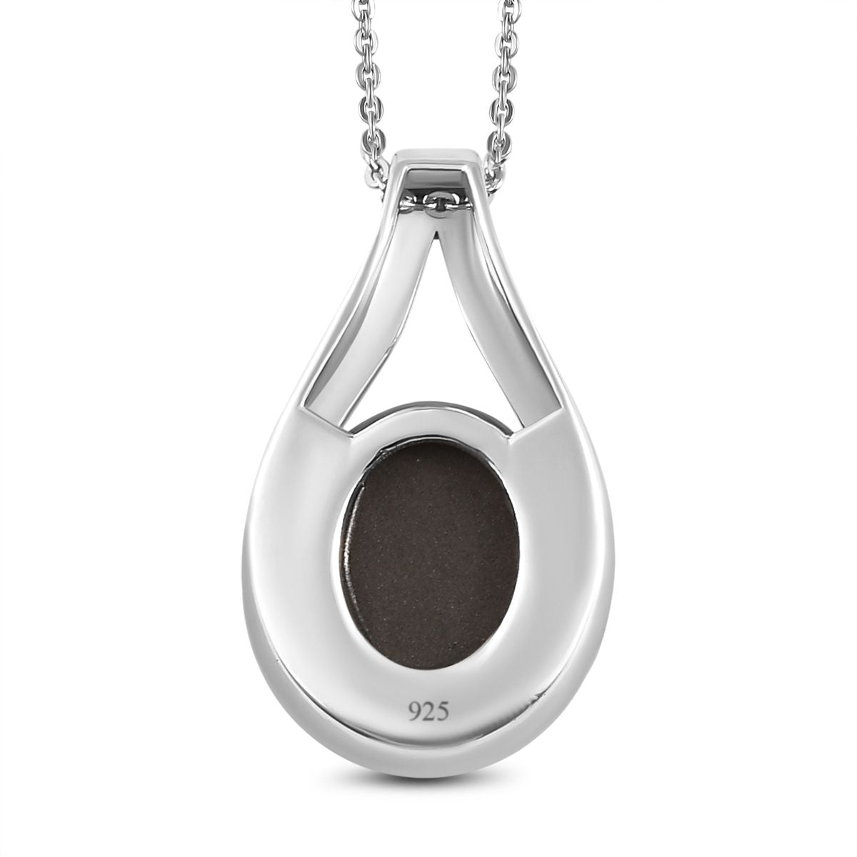Kanadischer Ammolit Anhänger mit Kette, 925 Silber platiniert ca. 2.59 ct