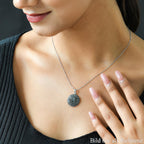 Alexandrit Anhänger mit Kette, 925 Silber platiniert ca. 2.70 ct