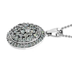 Alexandrit Anhänger mit Kette, 925 Silber platiniert ca. 2.70 ct