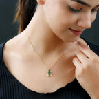 GP Trionfo Kollektion - Natürlicher Chromdiopsid Frosch-Anhänger, 925 Silber Gelbgold Vermeil ca. 0.76 ct
