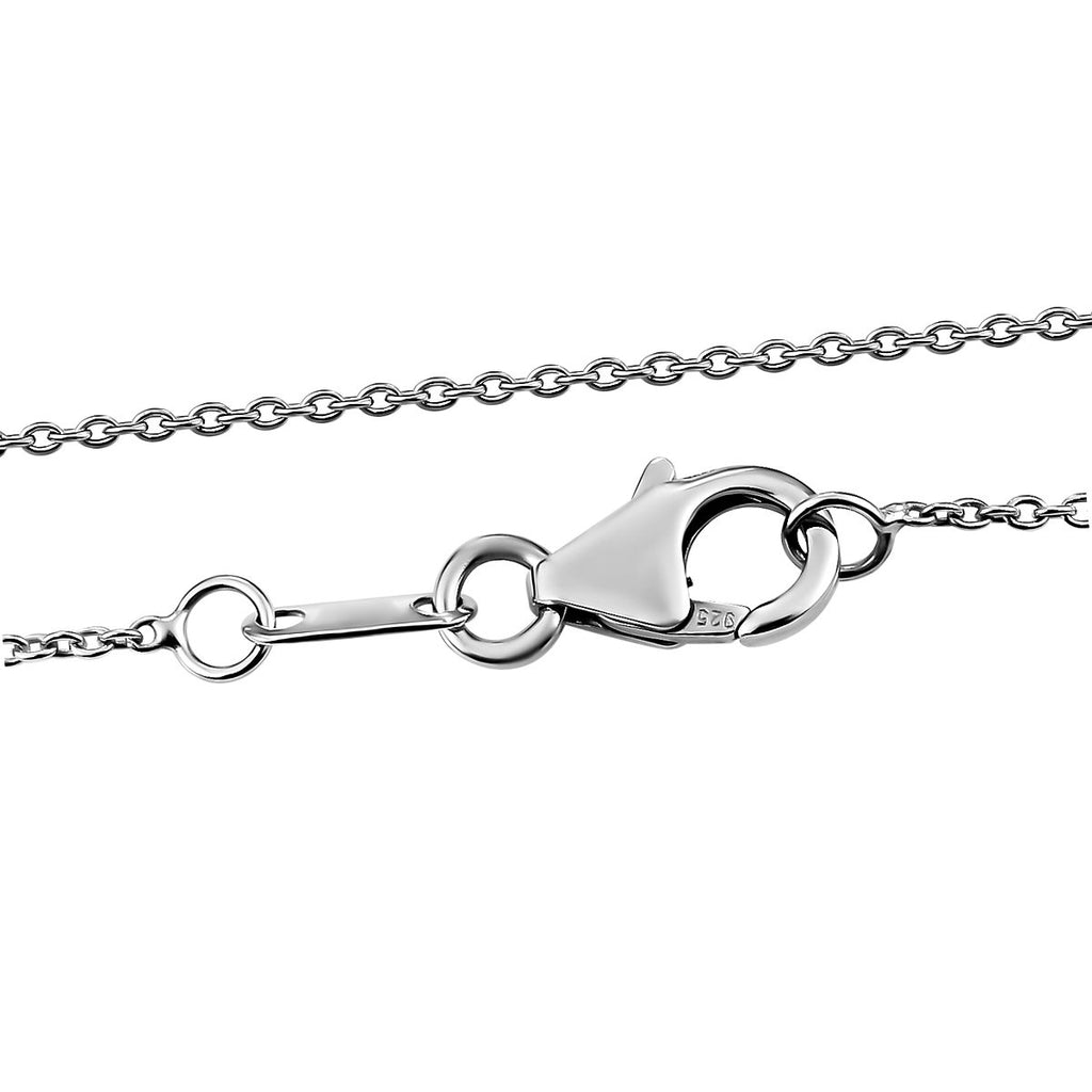 Elite Shungit Anhänger mit Kette, 925 Silber platiniert ca. 2.89 ct