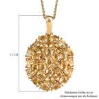 Citrin Anhänger mit Kette, 925 Silber Gelbgold Vermeil ca. 4,65 ct