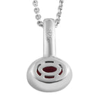 AA Rubellit Anhänger mit Kette, 925 Silber platiniert ca. 0.42 ct