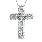 Kagem Sambischer Smaragd, Schmuckset, 925 Silber platiniert, ca. 4.00 ct