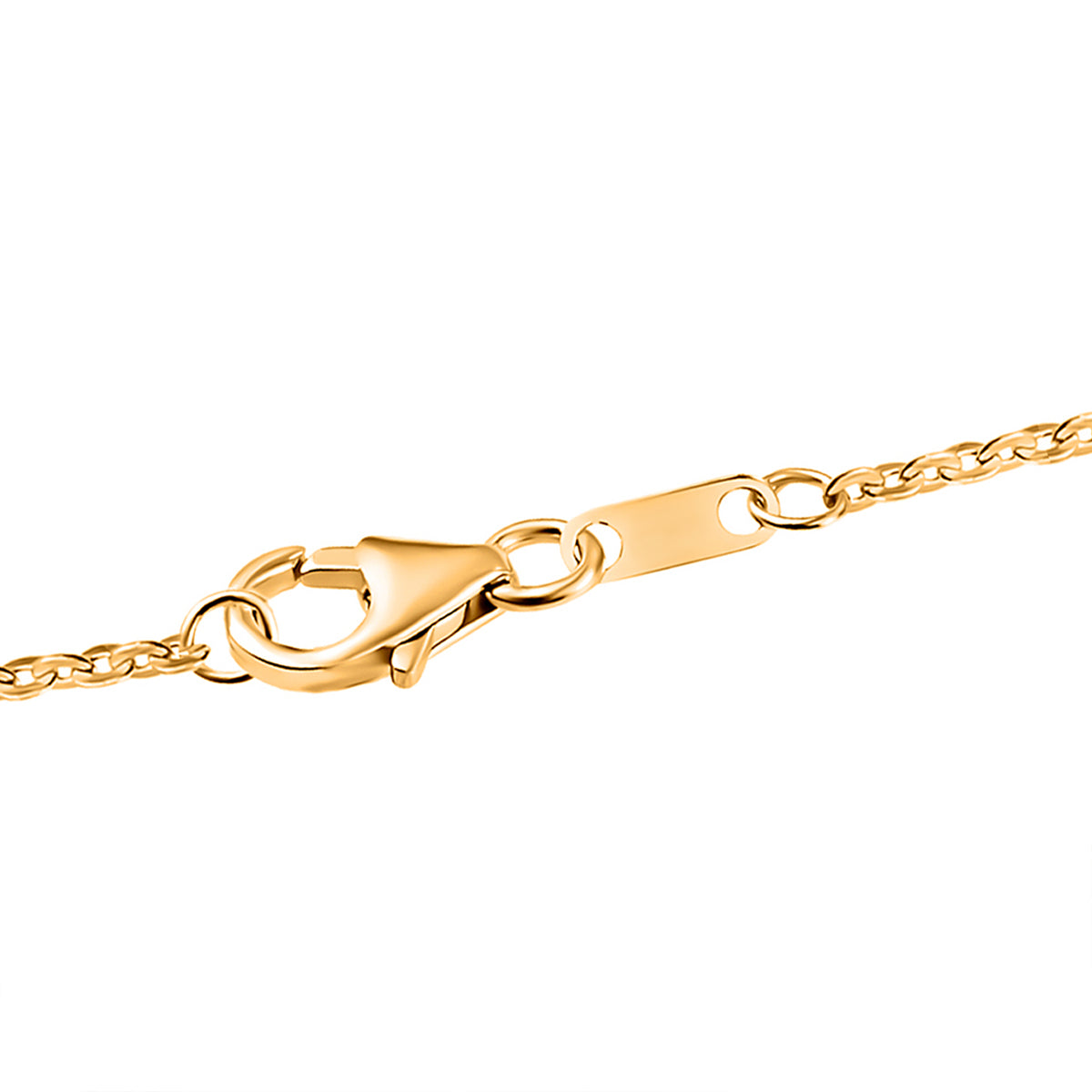 Zimbaprase und weißer Zirkon Anhänger mit Kette, 925 Silber Gelbgold Vermeil ca. 3.86 ct