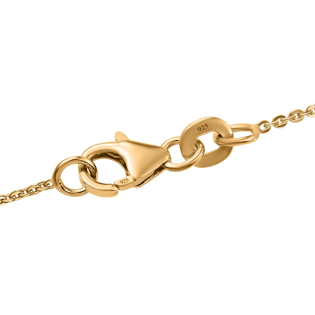 Kagem Sambischer Smaragd, weißer Zirkon Anhänger mit Kette, 925 Silber vergoldet ca. 3.24 ct