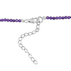 AAA Afrikanischer Amethyst Anhänger mit Kette ca. 50 cm + 5 cm Extender, 925 Silber rhodiniert ca. 42.50 ct