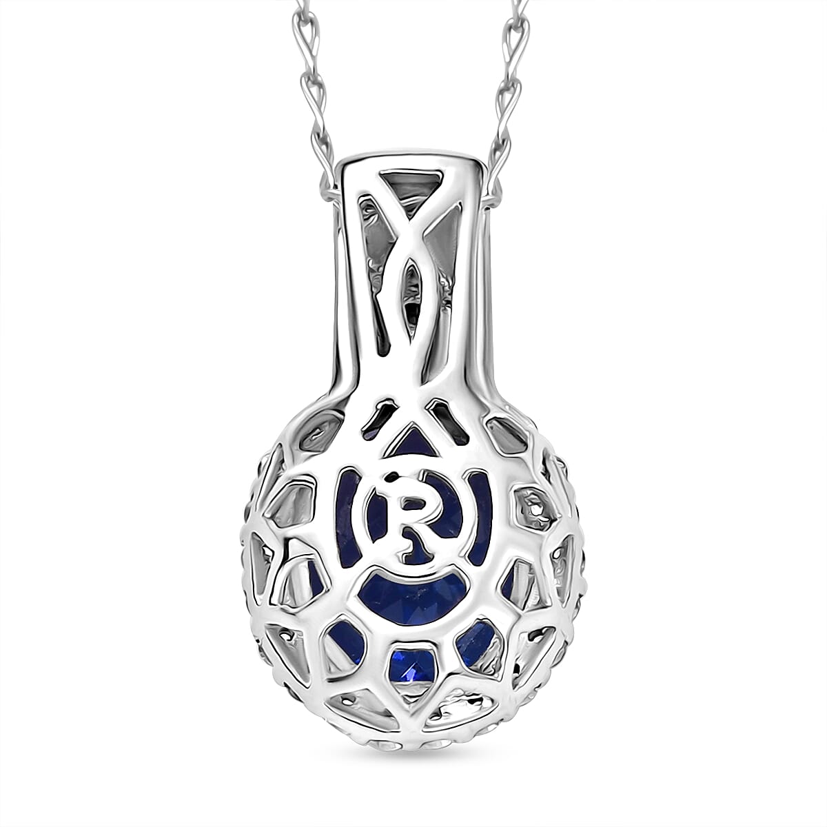 Rhapsody AAAA Tansanit, Weißer Diamant AGI zertifiziert Schmuckset ca. 50 cm 950 Platin ca. 3.65 ct