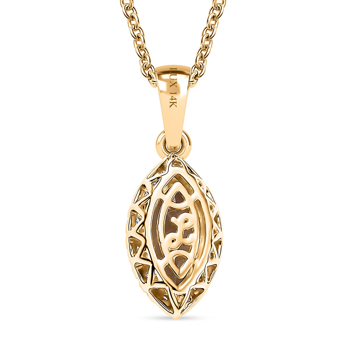 LUXORO AAA Turkizit, Weißer Diamant AGI zertifiziert Schmuckset ca. 50 cm 585 Gold ca. 2.25 ct