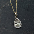 LUXORO AAA Turkizit, Weißer Diamant AGI zertifiziert Schmuckset ca. 50 cm 585 Gold ca. 2.55 ct