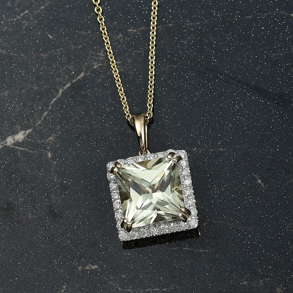 LUXORO AAA Turkizit, Weißer Diamant AGI zertifiziert Schmuckset ca. 50 cm 585 Gold ca. 4.35 ct