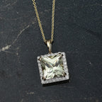 LUXORO AAA Turkizit, Weißer Diamant AGI zertifiziert Schmuckset ca. 50 cm 585 Gold ca. 4.35 ct