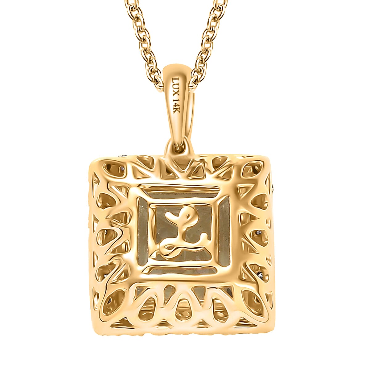 LUXORO AAA Turkizit, Weißer Diamant AGI zertifiziert Schmuckset ca. 50 cm 585 Gold ca. 4.35 ct