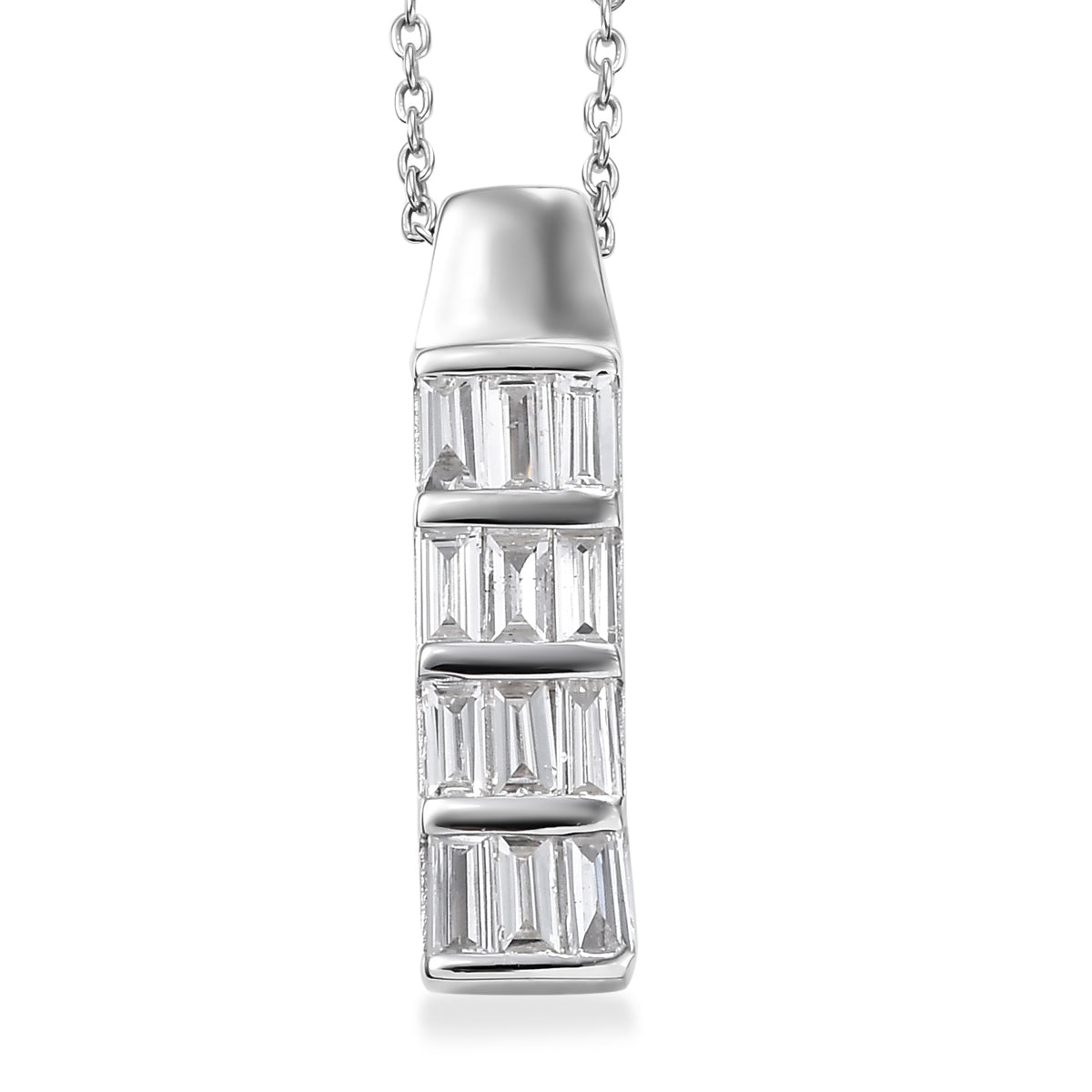 LUXURIANT DIAMOND - Lab Grown Diamant I1-GH Schmuckset ca. 45 cm+ 2.5 cm Extender, 925 Silber rhodiniert ca. 0.80 ct
