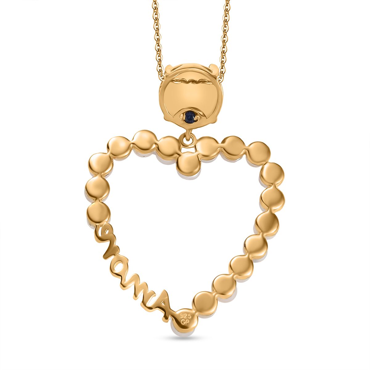 GP Amore Kollektion -Süßwasser Perle (8 mm) Anhänger mit Kette ca. 45 cm 925 Silber 750 Gelbgold Vermeil
