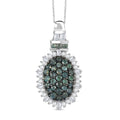 D'joy Alexandrit Anhänger mit Kette (ca. 50 cm), 925 Silber rhodiniert ca. 1.80 ct