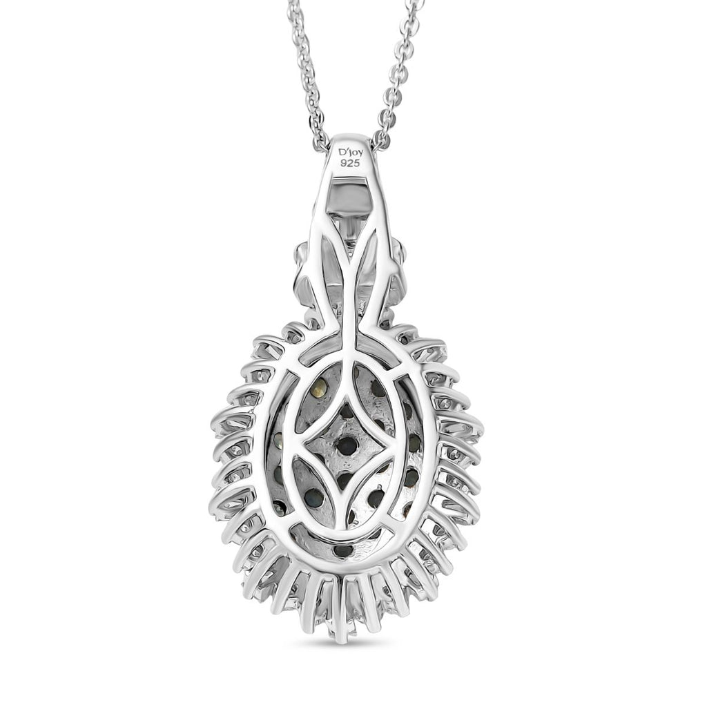 D'joy Alexandrit Anhänger mit Kette (ca. 50 cm), 925 Silber rhodiniert ca. 1.80 ct