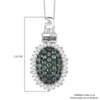 D'joy Alexandrit Anhänger mit Kette (ca. 50 cm), 925 Silber rhodiniert ca. 1.80 ct
