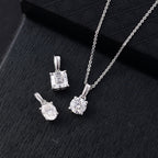 3er Set - Moissanit Anhänger, 925 Silber rhodiniert ca. 2.65 ct