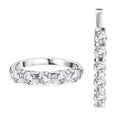 2er Set - Moissanit Ring und Anhänger, 925 Silber rhodiniert, Größe (18.00), ca. 2,26 ct.