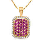 Rosa Saphir Schmuckset 925 Silber Gelbgold Vermeil ca. 1,89 ct.
