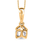 LUXURIANT DIAMOND - Lab Grown Diamant VS-EF SGL zertifiziert Schmuckset 925 Silber Gelbgold Vermeil ca. 0,50 ct.