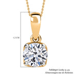 LUXURIANT DIAMOND - Lab Grown Diamant VS-EF SGL zertifiziert Schmuckset 925 Silber Gelbgold Vermeil ca. 0,50 ct.