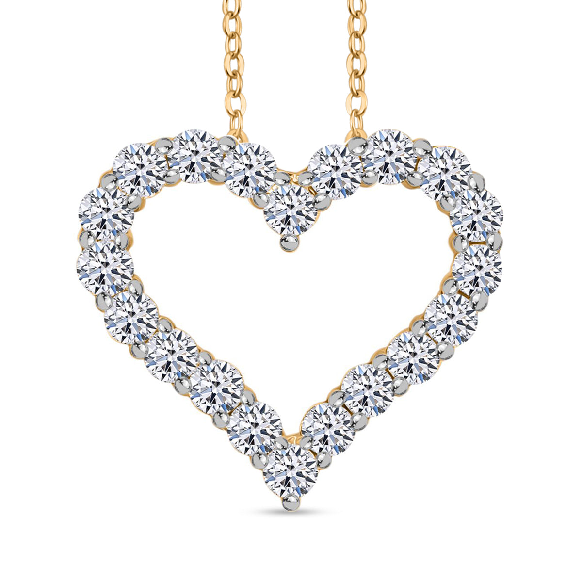 LUXURIANT DIAMOND - Lab Grown Diamant SI-GH Schmuckset 925 Silber Gelbgold Vermeil ca. 0,55 ct.