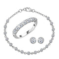 LUXURIANT DIAMOND - Lab Grown Diamant Schmuckset 925 Silber Rhodiniert (Größe 17) (10-15 Werktage Lieferzeit) ca. 2.75 ct