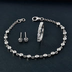 LUXURIANT DIAMOND - Lab Grown Diamant Schmuckset 925 Silber Rhodiniert (Größe 17) (10-15 Werktage Lieferzeit) ca. 2.75 ct