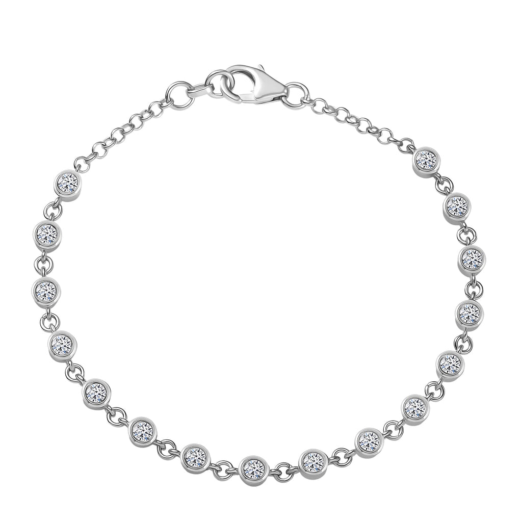 LUXURIANT DIAMOND - Lab Grown Diamant Schmuckset 925 Silber Rhodiniert (Größe 17) (10-15 Werktage Lieferzeit) ca. 2.75 ct