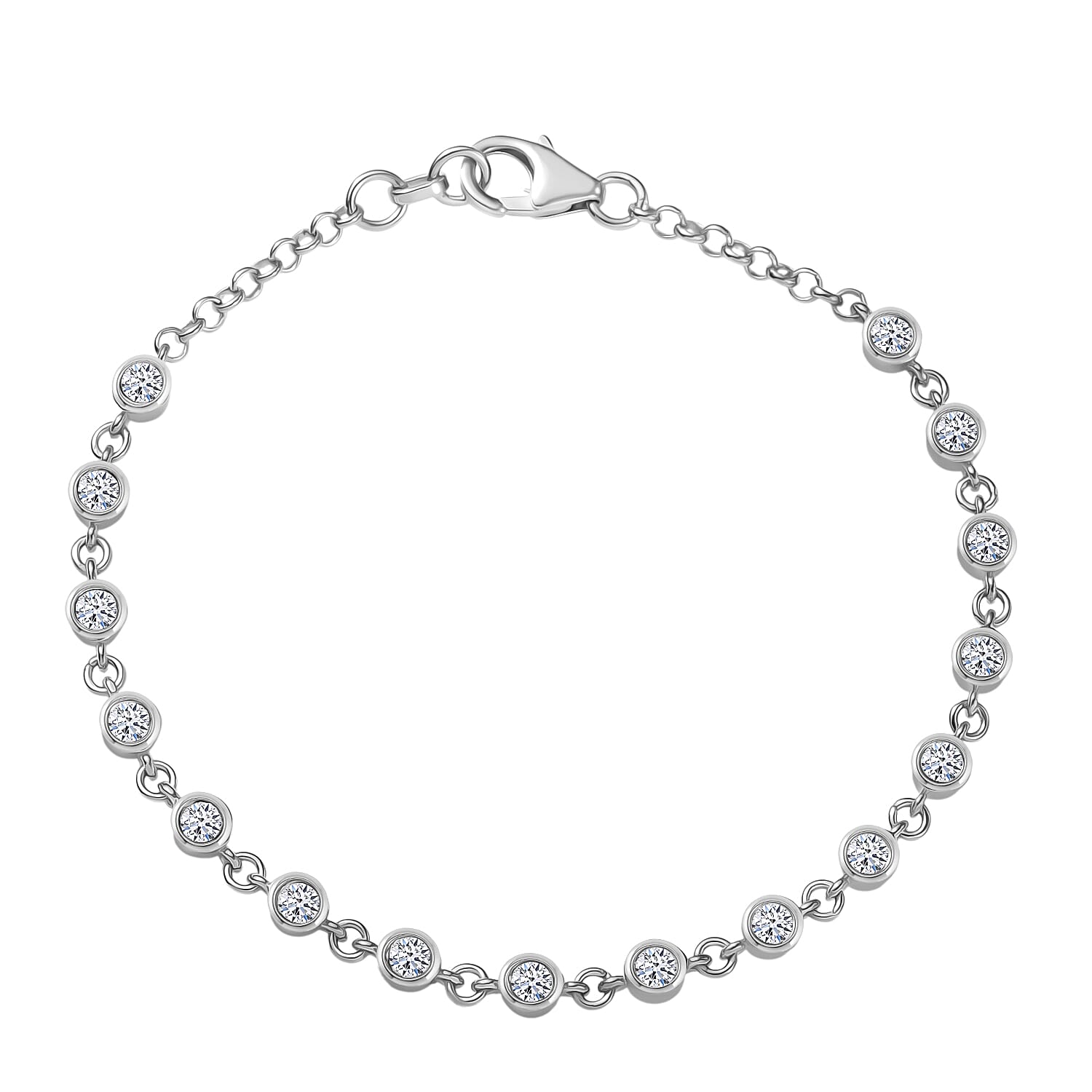 LUXURIANT DIAMOND - Lab Grown Diamant Schmuckset 925 Silber Rhodiniert (Größe 17) (10-15 Werktage Lieferzeit) ca. 2.75 ct