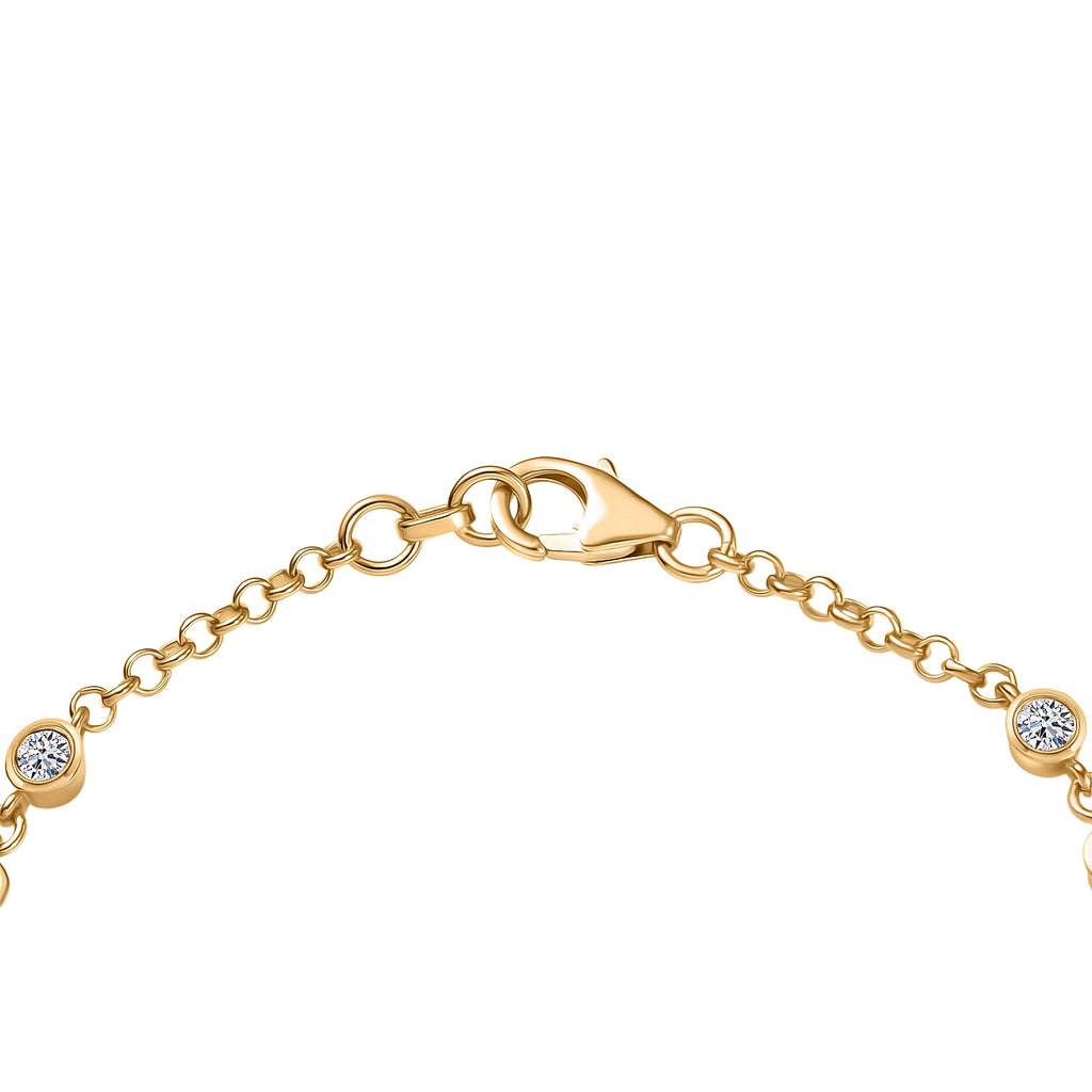 LUXURIANT DIAMOND - Lab Grown Diamant Schmuckset 925 Silber 750 Gelbgold vermeil (Größe 17) (10-15 Werktage Lieferzeit) ca. 2.75 ct