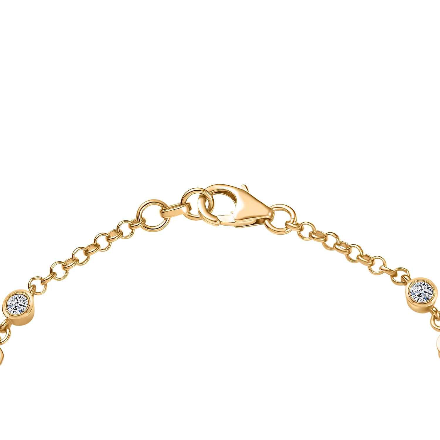 LUXURIANT DIAMOND - Lab Grown Diamant Schmuckset 925 Silber 750 Gelbgold vermeil (Größe 17) (10-15 Werktage Lieferzeit) ca. 2.75 ct