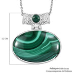 Malachit Schmuckset Edelstahl ca. 80.50 ct