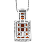 D'joy AAA Feueropal Anhänger mit Kette (ca. 50cm), 925 Silber rhodiniert ca. 2.56 ct