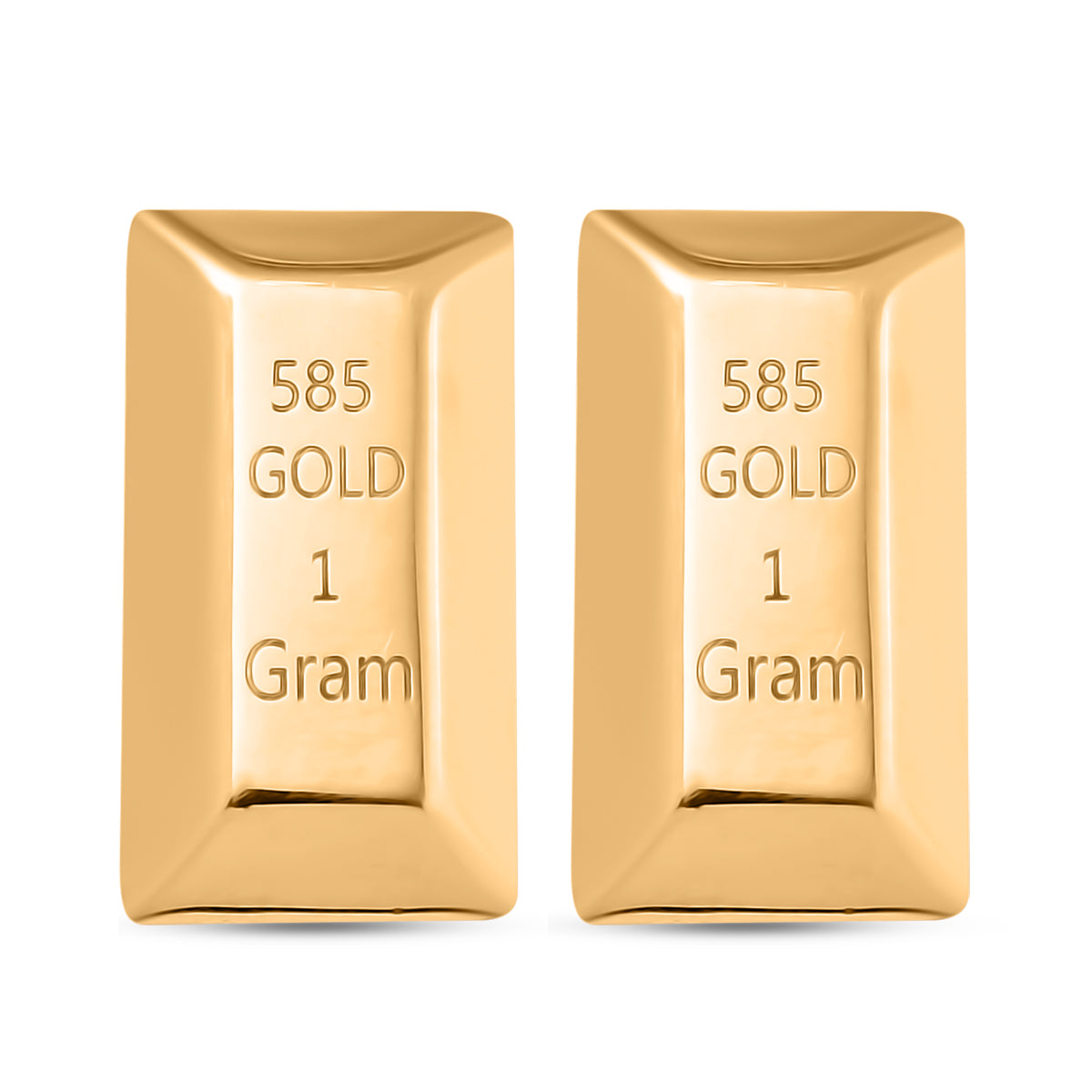 2er Set- Barren, 585 Gelb Gold