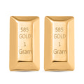 2er Set- Barren, 585 Gelb Gold
