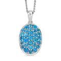 D'Joy Malgache Neon Apatit Anhänger mit 45cm Kette -1,70 ct.