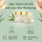 SQIN Botanicals Aloe Vera Gel Set 225 ml mit Rauchquarz Gua Sha