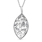 LUXURIANT DIAMOND - Lab Grown Diamant SI-GH Anhänger mit Kette, 925 Silber rhodiniert ca. 0.25 ct