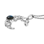 Labradorit Anhänger mit 316L Edelstahl Kette ca. 50 cm, Nickelfreies Messing, ca. 1.50 ct