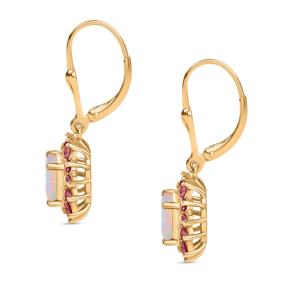 D'Joy äthiopisches Welo Opal, Niassa Rubin und Moissanit Schmuckset