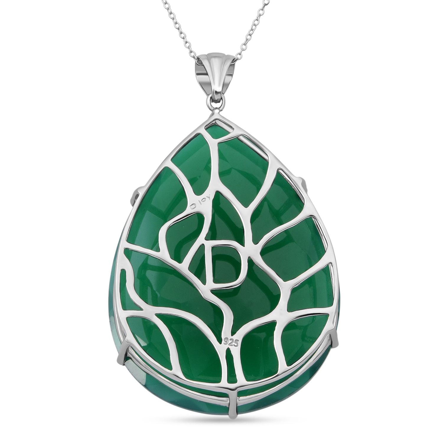 Verde Onyx Schmuckset 925 Silber rhodiniert ca. 51,70 ct.