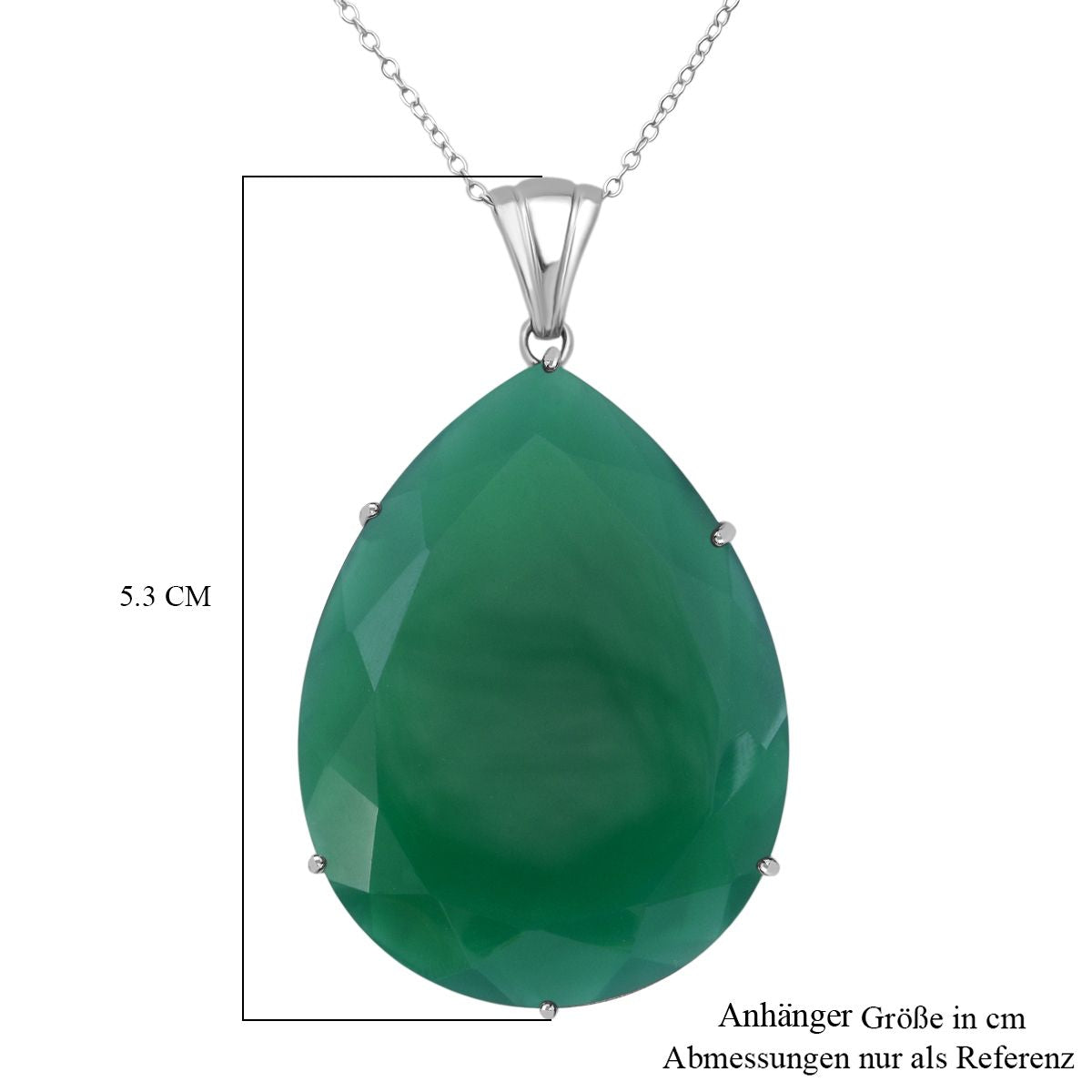 Verde Onyx Schmuckset 925 Silber rhodiniert ca. 51,70 ct.