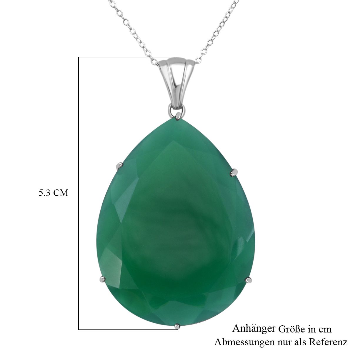 Verde Onyx Schmuckset 925 Silber rhodiniert ca. 51,70 ct.