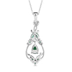 Timeless Regal - D joy Kagem Sambischer Smaragd, Smaragd Anhänger mit Kette, 925 Silber rhodiniert, 925 Silber Rhodiniert und 750 Gelbgold Vermeil ca. 0,64 ct.
